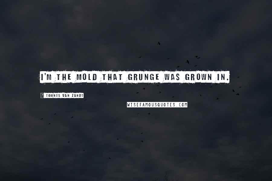 Townes Van Zandt Quotes: I'm the mold that grunge was grown in.