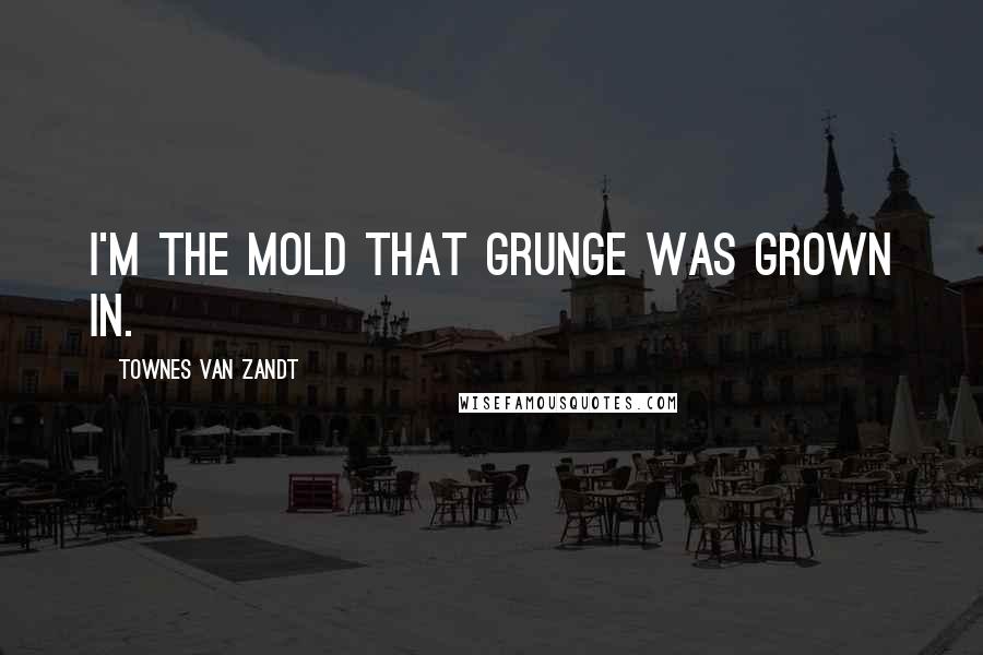 Townes Van Zandt Quotes: I'm the mold that grunge was grown in.