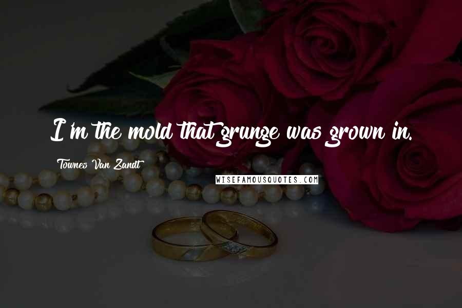 Townes Van Zandt Quotes: I'm the mold that grunge was grown in.