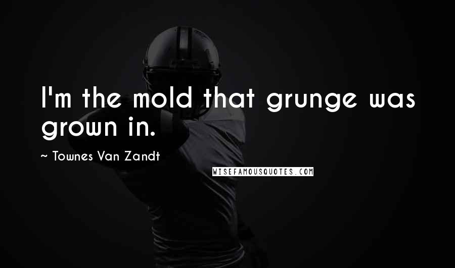 Townes Van Zandt Quotes: I'm the mold that grunge was grown in.