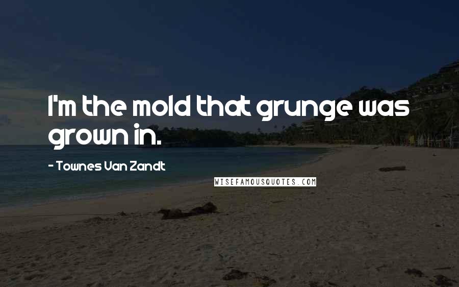 Townes Van Zandt Quotes: I'm the mold that grunge was grown in.