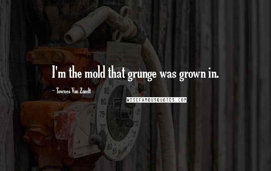 Townes Van Zandt Quotes: I'm the mold that grunge was grown in.