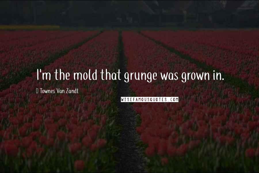 Townes Van Zandt Quotes: I'm the mold that grunge was grown in.
