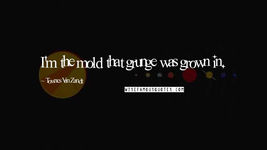 Townes Van Zandt Quotes: I'm the mold that grunge was grown in.
