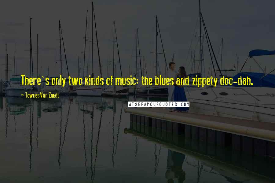 Townes Van Zandt Quotes: There's only two kinds of music: the blues and zippety doo-dah.
