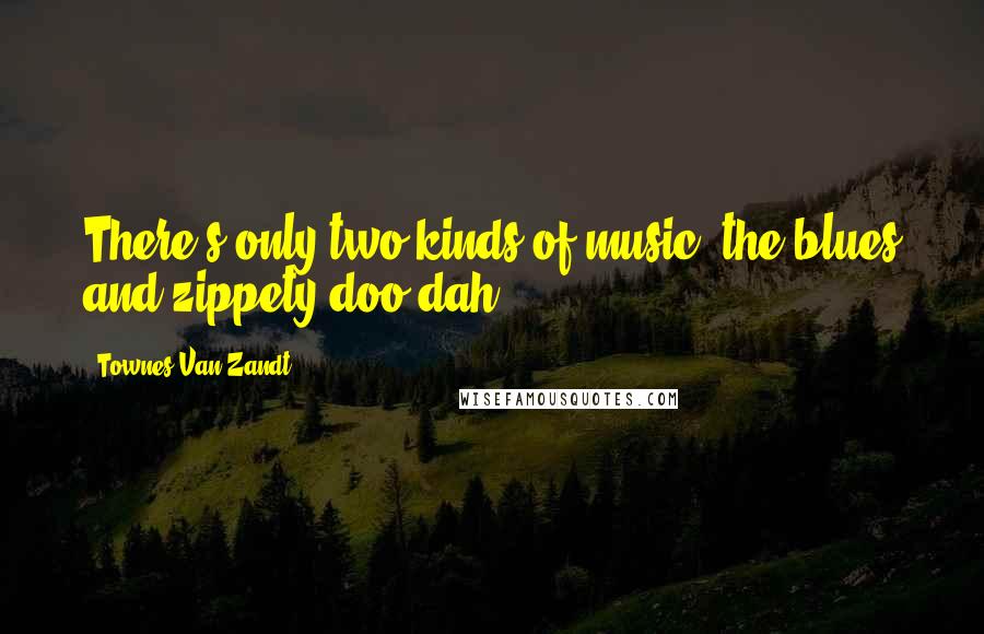 Townes Van Zandt Quotes: There's only two kinds of music: the blues and zippety doo-dah.