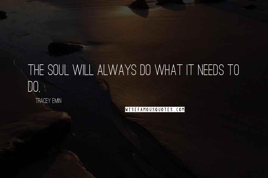 Tracey Emin Quotes: The soul will always do what it needs to do,