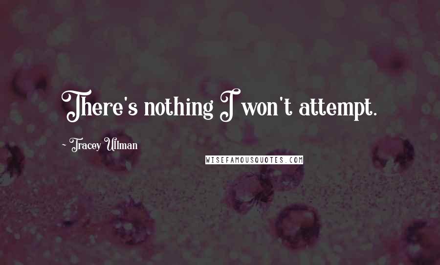 Tracey Ullman Quotes: There's nothing I won't attempt.