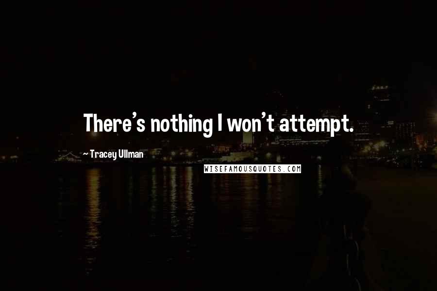 Tracey Ullman Quotes: There's nothing I won't attempt.