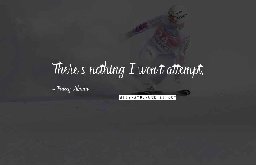 Tracey Ullman Quotes: There's nothing I won't attempt.