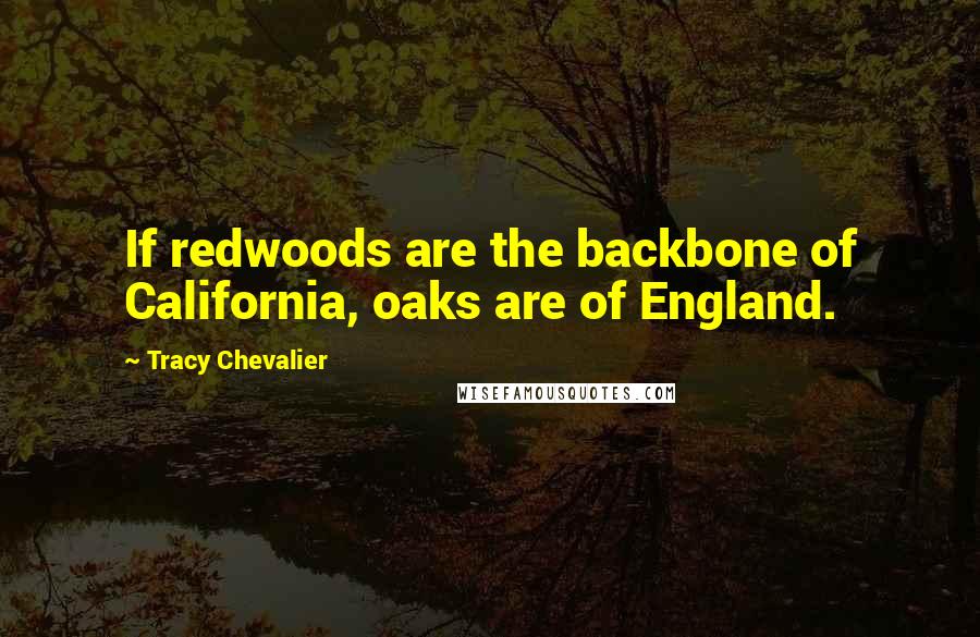 Tracy Chevalier Quotes: If redwoods are the backbone of California, oaks are of England.