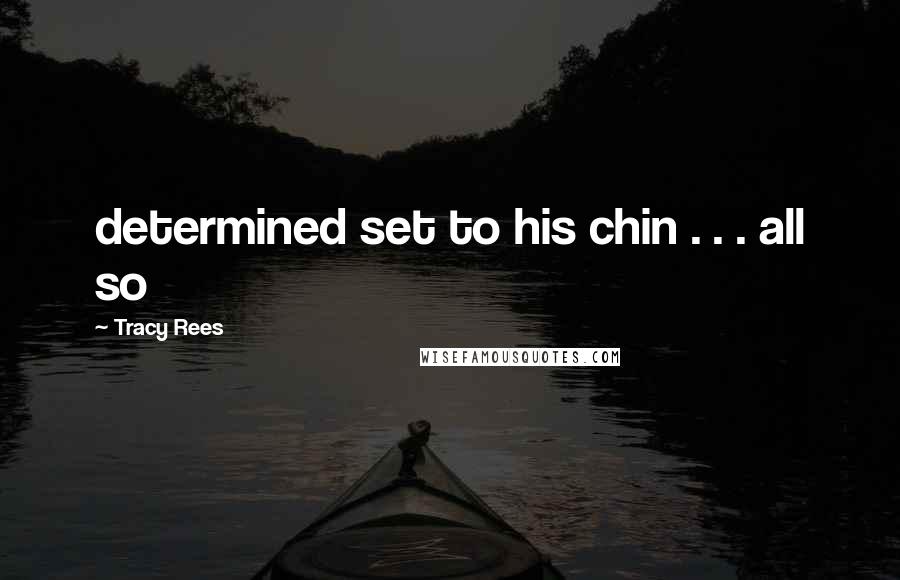 Tracy Rees Quotes: determined set to his chin . . . all so