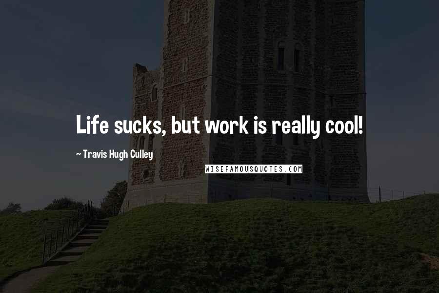 Travis Hugh Culley Quotes: Life sucks, but work is really cool!