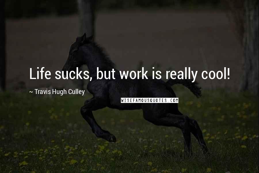 Travis Hugh Culley Quotes: Life sucks, but work is really cool!