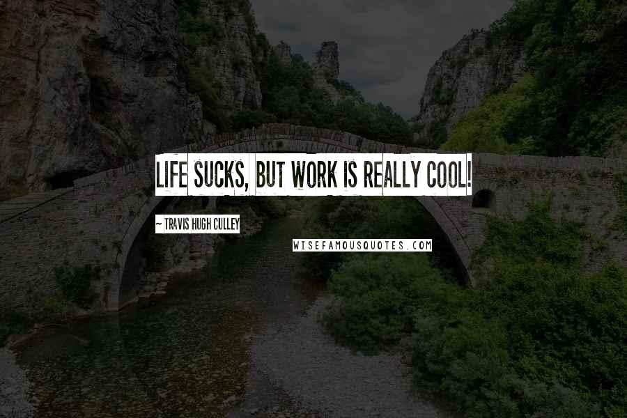 Travis Hugh Culley Quotes: Life sucks, but work is really cool!