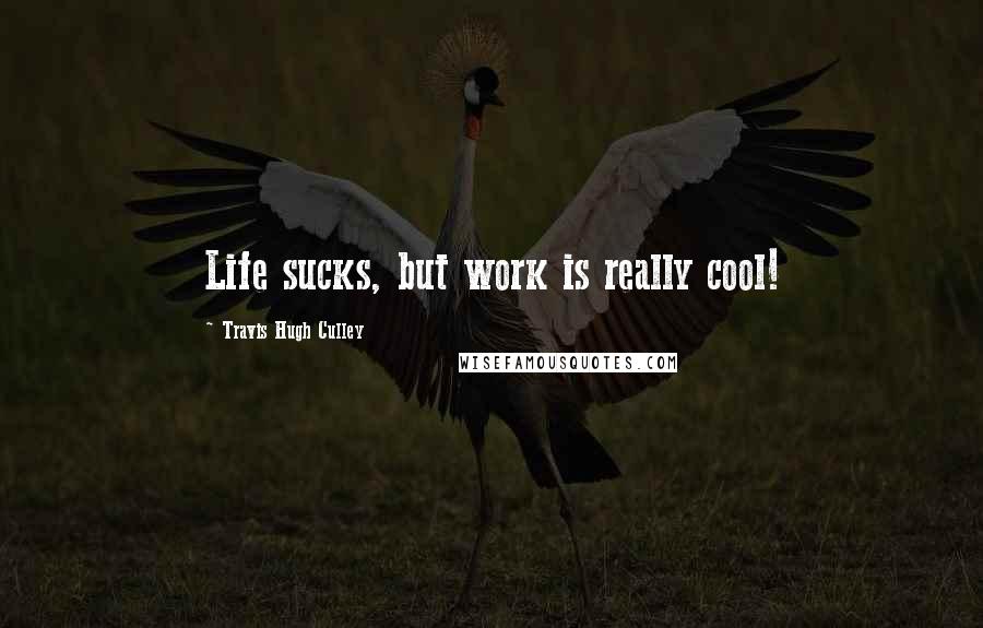 Travis Hugh Culley Quotes: Life sucks, but work is really cool!