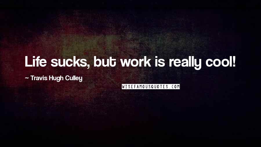 Travis Hugh Culley Quotes: Life sucks, but work is really cool!