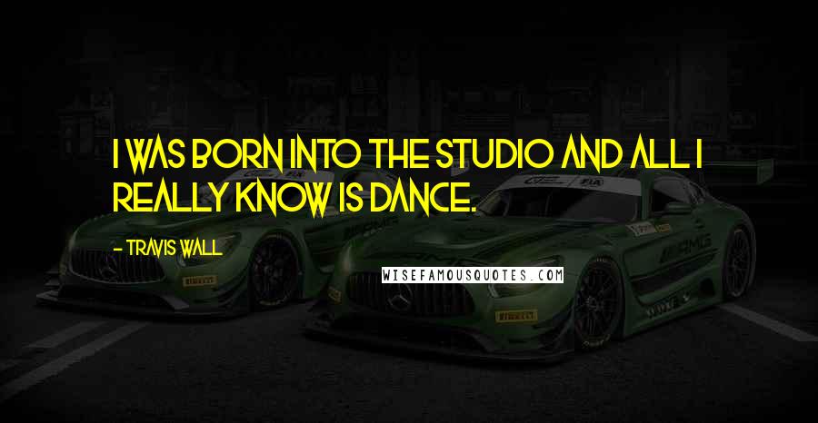 Travis Wall Quotes: I was born into the studio and all I really know is dance.