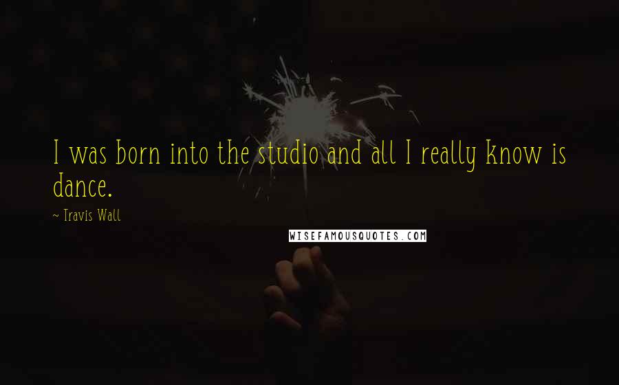 Travis Wall Quotes: I was born into the studio and all I really know is dance.