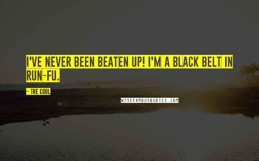 Tre Cool Quotes: I've never been beaten up! I'm a black belt in Run-Fu.