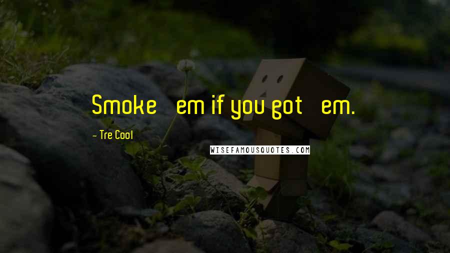 Tre Cool Quotes: Smoke 'em if you got 'em.
