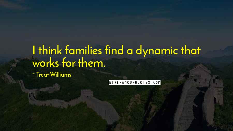 Treat Williams Quotes: I think families find a dynamic that works for them.