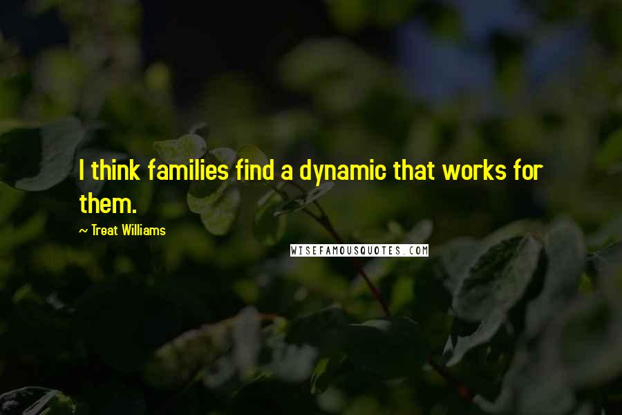 Treat Williams Quotes: I think families find a dynamic that works for them.