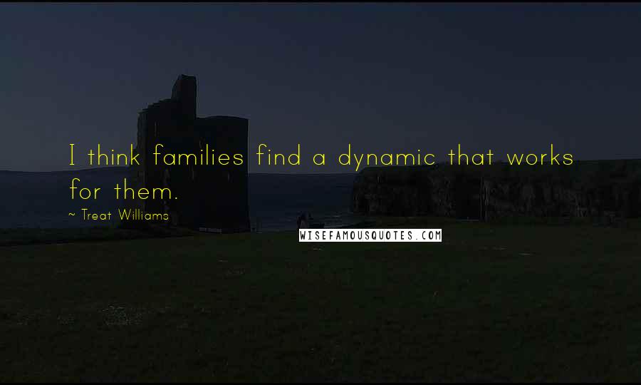 Treat Williams Quotes: I think families find a dynamic that works for them.