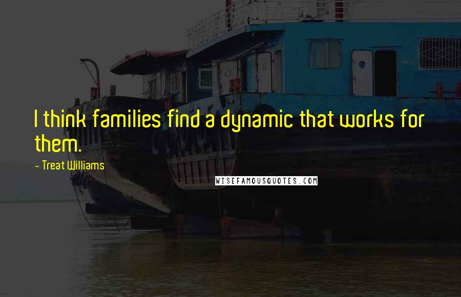 Treat Williams Quotes: I think families find a dynamic that works for them.