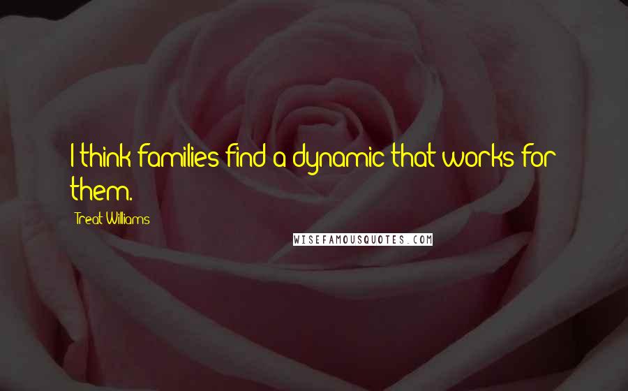 Treat Williams Quotes: I think families find a dynamic that works for them.