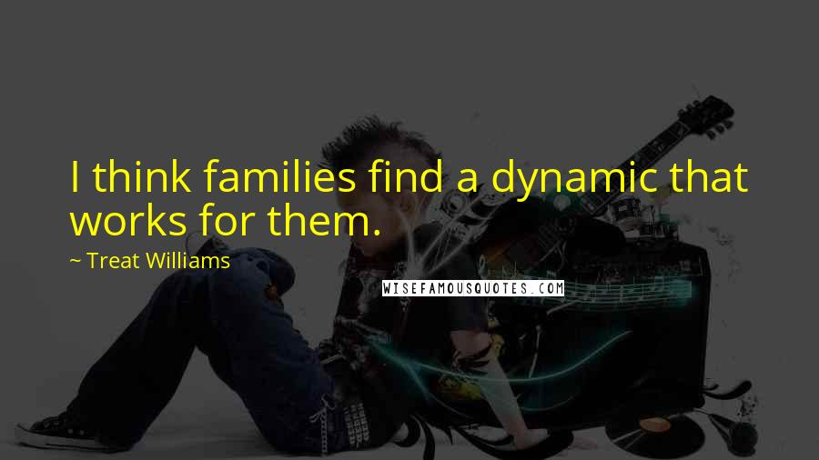 Treat Williams Quotes: I think families find a dynamic that works for them.