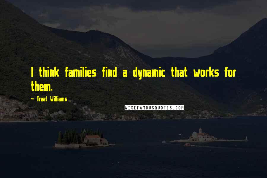 Treat Williams Quotes: I think families find a dynamic that works for them.