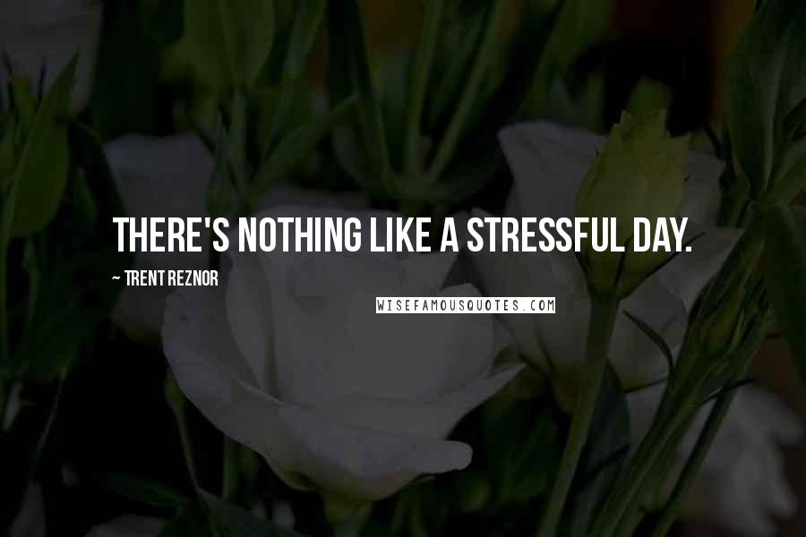 Trent Reznor Quotes: There's nothing like a stressful day.