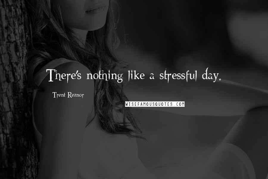 Trent Reznor Quotes: There's nothing like a stressful day.