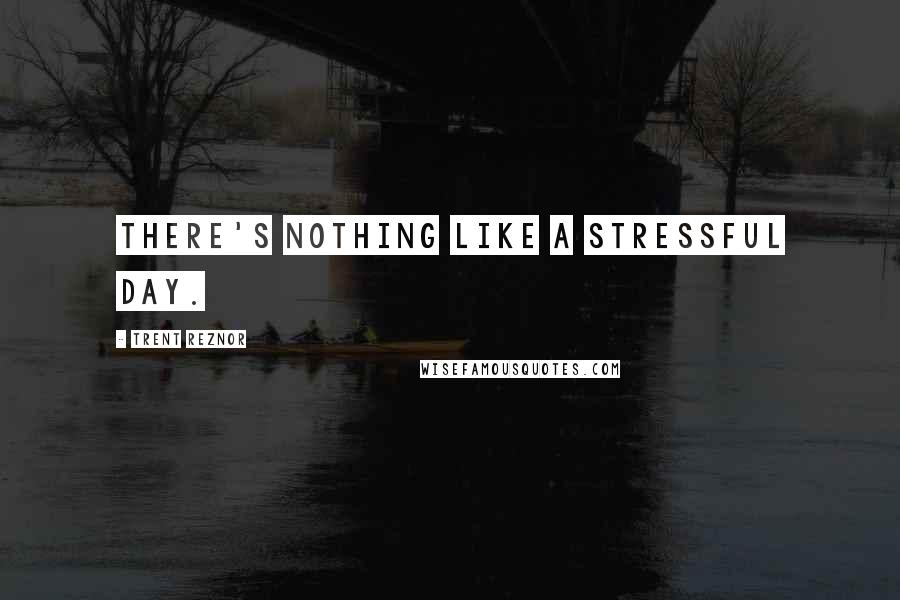 Trent Reznor Quotes: There's nothing like a stressful day.