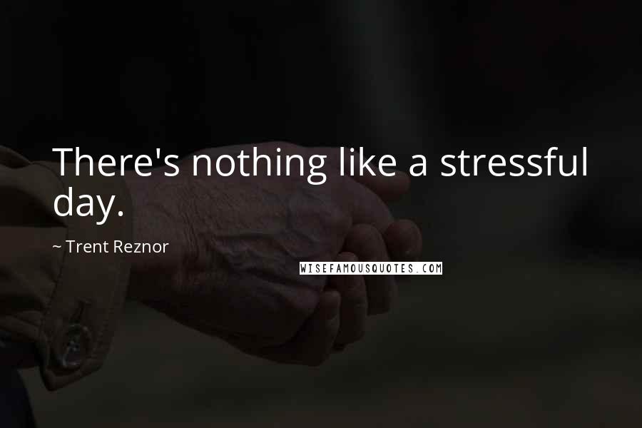 Trent Reznor Quotes: There's nothing like a stressful day.