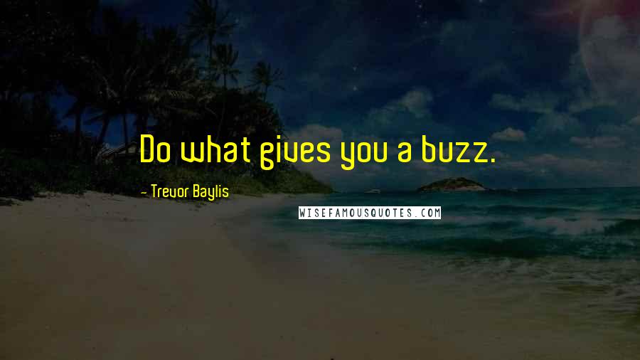 Trevor Baylis Quotes: Do what gives you a buzz.