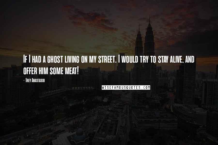 Trey Anastasio Quotes: If I had a ghost living on my street. I would try to stay alive, and offer him some meat!