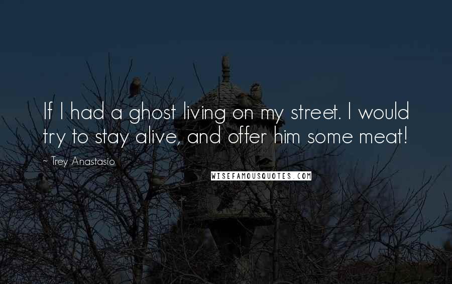 Trey Anastasio Quotes: If I had a ghost living on my street. I would try to stay alive, and offer him some meat!