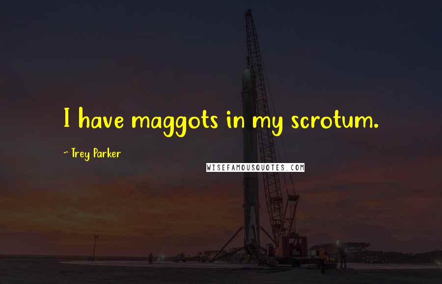 Trey Parker Quotes: I have maggots in my scrotum.