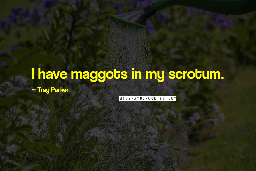 Trey Parker Quotes: I have maggots in my scrotum.