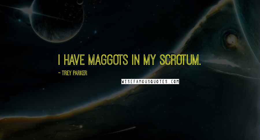 Trey Parker Quotes: I have maggots in my scrotum.