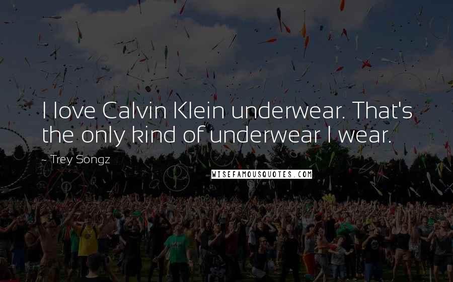 Trey Songz Quotes: I love Calvin Klein underwear. That's the only kind of underwear I wear.