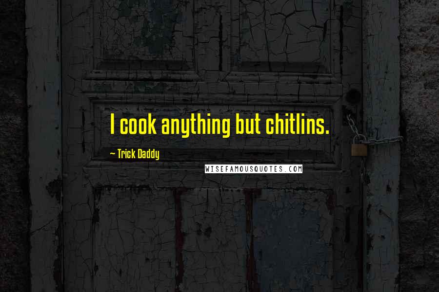 Trick Daddy Quotes: I cook anything but chitlins.