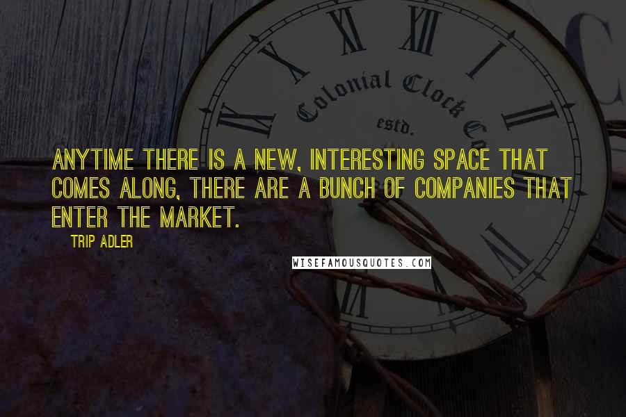 Trip Adler Quotes: Anytime there is a new, interesting space that comes along, there are a bunch of companies that enter the market.