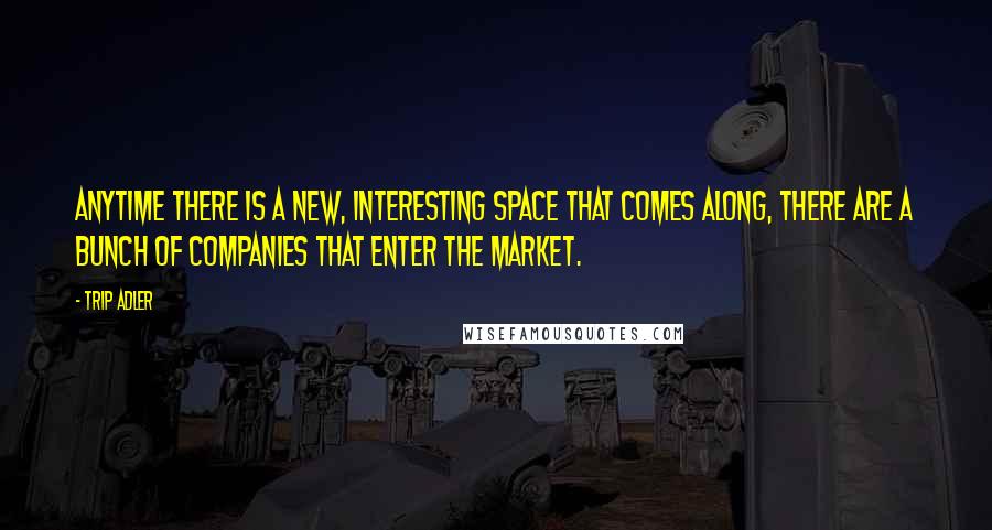 Trip Adler Quotes: Anytime there is a new, interesting space that comes along, there are a bunch of companies that enter the market.