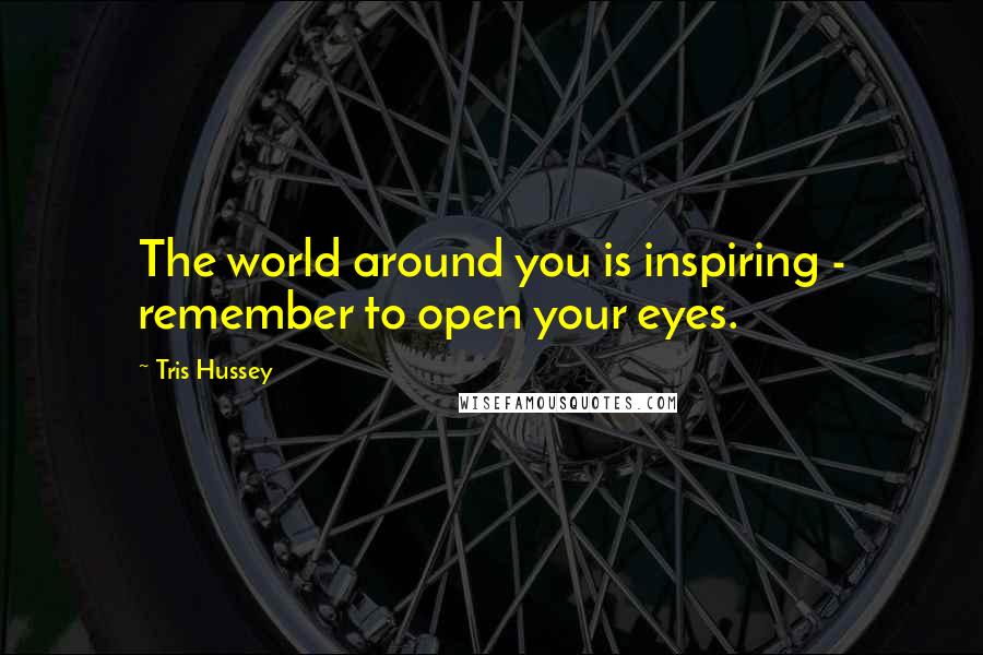 Tris Hussey Quotes: The world around you is inspiring - remember to open your eyes.