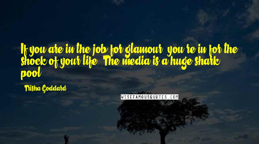 Trisha Goddard Quotes: If you are in the job for glamour, you're in for the shock of your life. The media is a huge shark pool.