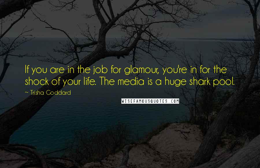 Trisha Goddard Quotes: If you are in the job for glamour, you're in for the shock of your life. The media is a huge shark pool.