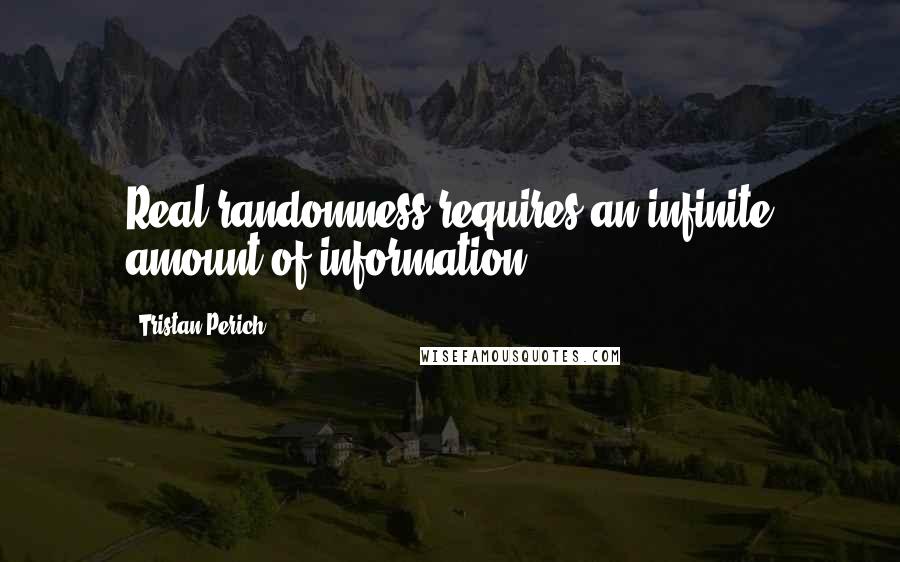 Tristan Perich Quotes: Real randomness requires an infinite amount of information.